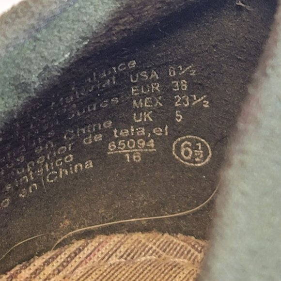 American Eagle Wedge Shoes, Women 6.5, Green Suede w/Buckle, 3" Wedge, EUC - Picture 12 of 13